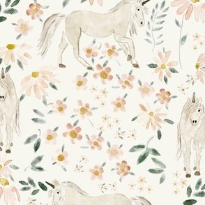springtime unicorns - soft white