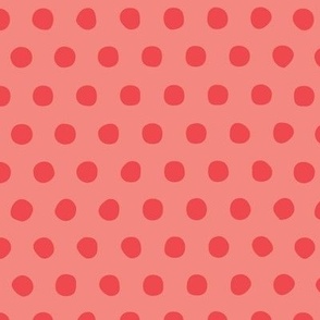 Polka dots in dark and light pink red