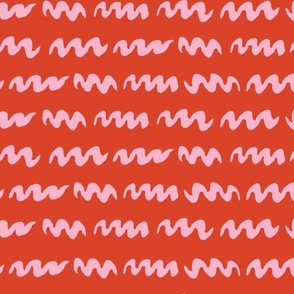  Squiggle Stripe Red