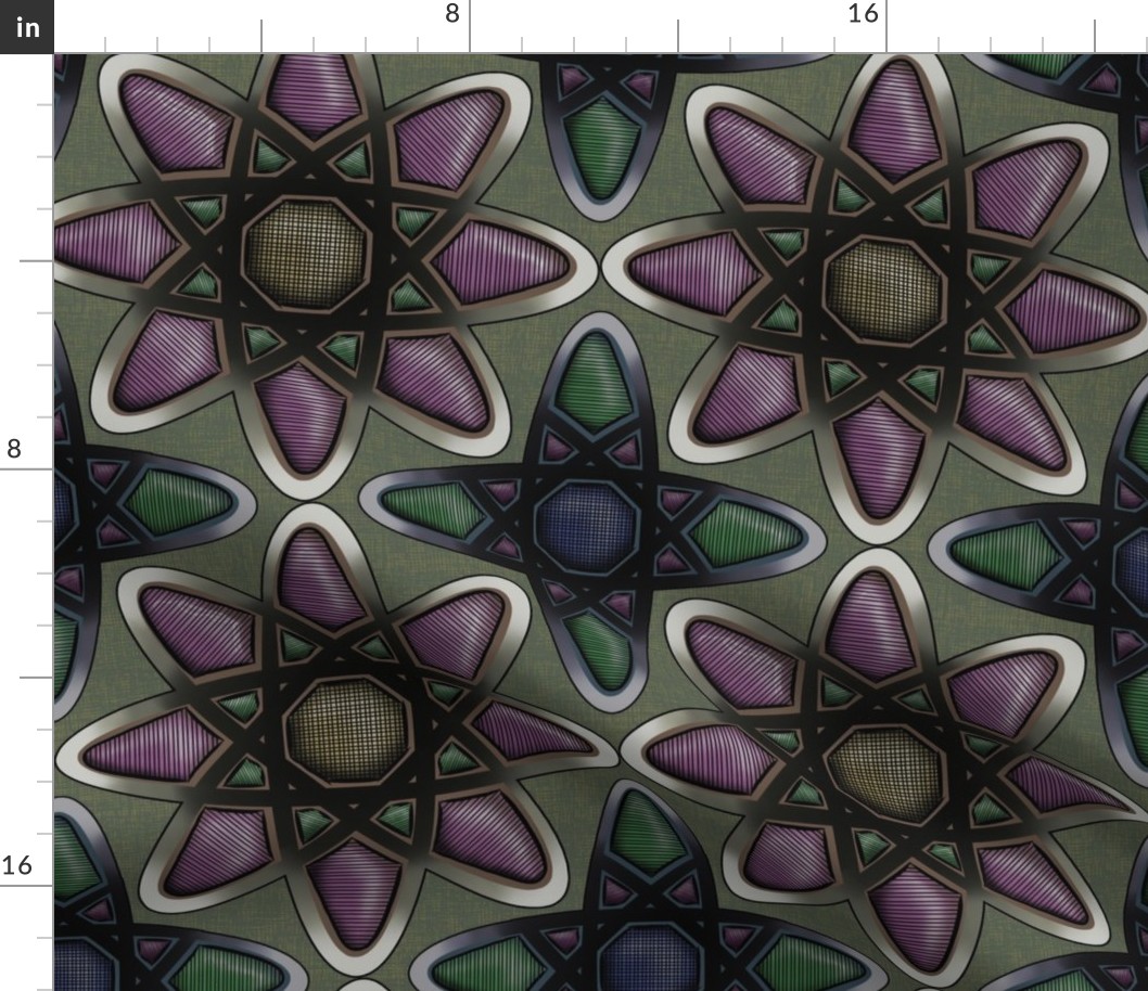 Textured Atomic Mandala Geometric