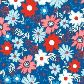 Glory-Blue-white-red-florals medium