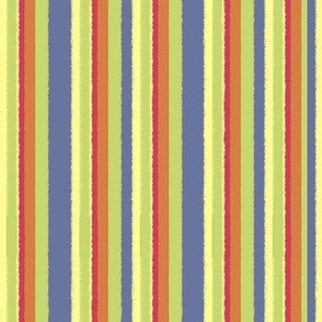 Rainbow Veggie Romp Stripe Bright 