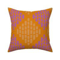 Vibrant Geometric Harmony: Modern Retro Orange and Purple Pattern 