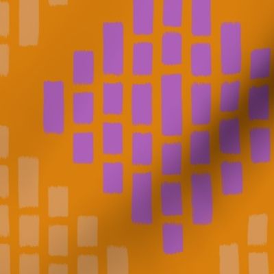 Vibrant Geometric Harmony: Modern Retro Orange and Purple Pattern 