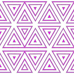 .Pastel Triangle Hex Geometric Pattern in White and Pink