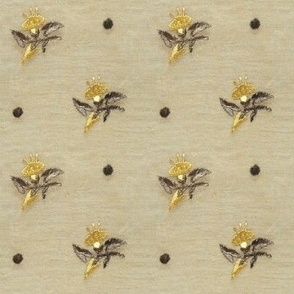 embroidered gold flowers 