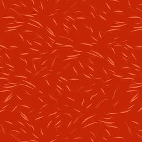 Whiskers in red and orange