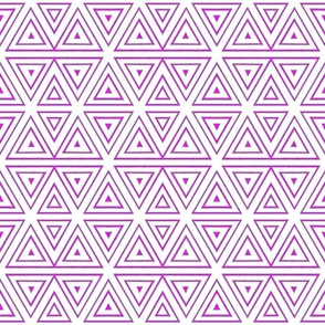 Pastel Triangle Hex Geometric Pattern in White and Pink Small
