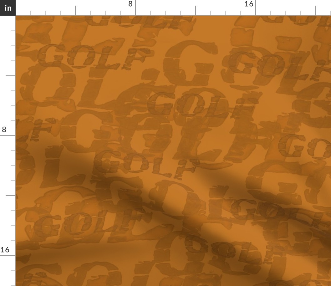 Golf - Word Art - Blender - Orange