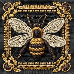 Black & Gold Crochet Honey Bumble Bee