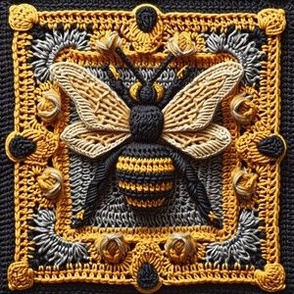 Black & Gold Crochet Honey Bumble Bee
