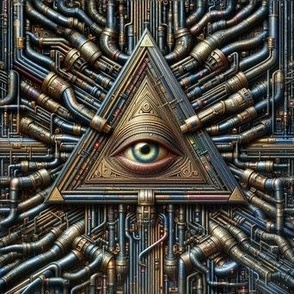 1 biomechanical steampunk aliens monsters body horror sci-fi science fiction futuristic all seeing eyes providence Illuminati Freemasons triangle circuit board circuitry cybernetics tubes cables wires spiritual occult rituals symbolism symbols alchemy mac