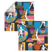 Basketball Graffiti- Retro Colorful Sport- Large Scale