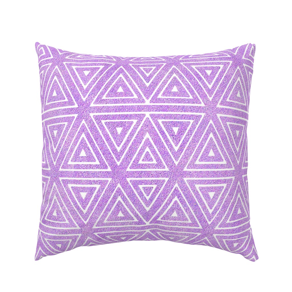 Velvety Diamond Hex on Soft Lilac Faux Suede