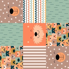Pop Puppies Patchwork Rotated