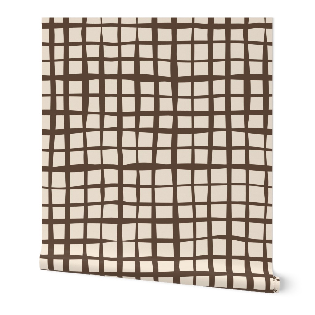 PLAID WAFFLE : CHOCOLATE BROWN