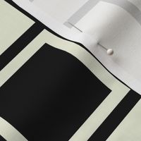 Bauhaus Optical Window Pane | Black & Ivory