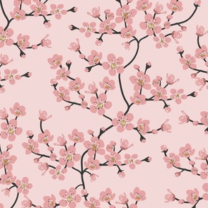 Arboretum- Cherry Blossom- Misty Rose Pink- Large Scale