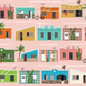 Brazilian houses - pink