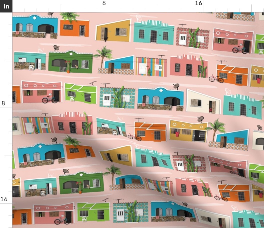Brazilian houses - pink