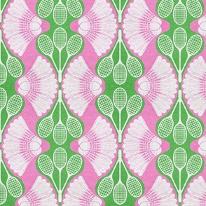 Vintage Badminton Argyle in Pink and Green