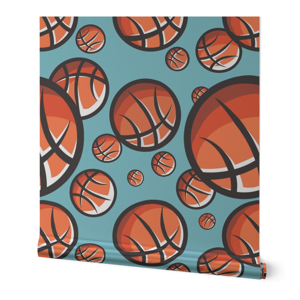 Blue Bouncing Basketballs - Jumbo