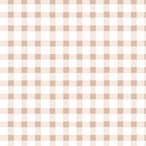 Playful Gingham Easter in beige  and white