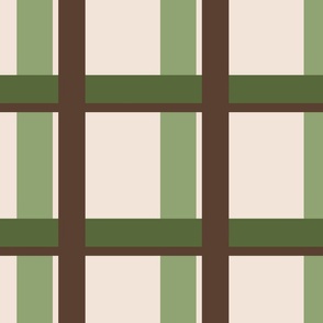 earth green brown plaid-large