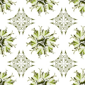 Callista ~ Green Inky Floral