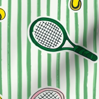 Let's Play Tennis - Green and Pink