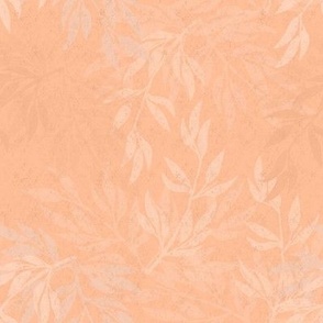 Peach fuzz color of the year 2024 leaves abstract with texture