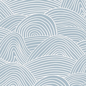 Minimalist ocean waves and surf vibes abstract salty water minimal Scandinavian style stripes soft baby blue white WALLPAPER