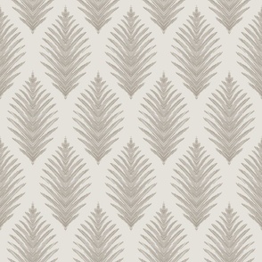 Stag Leaves in Mega Greige and Origami White