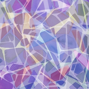 Frozen purple crystals