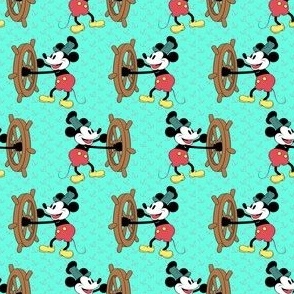 Classic Mickey Steamboat Willie Mint Teal