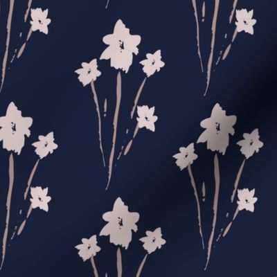 Simple Pink Flower Bundle Navy