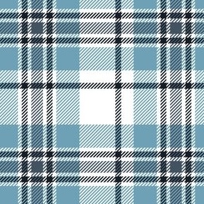  Navy, Denim, and Baby Blue Plaid Pattern in Small Scale for Kids or Nursery