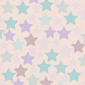 Purple and blue stars