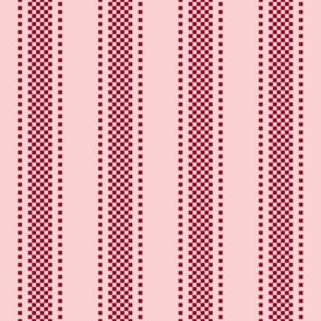 Tessa Ticking Stripe - 3214 small // valentine red pink