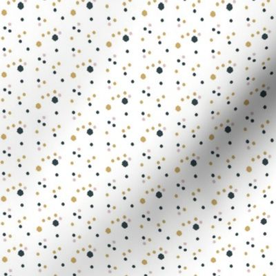 S - DANDELION DOTS ON WHIOTE BACKGROUND