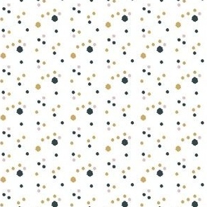 S - DANDELION DOTS ON WHIOTE BACKGROUND