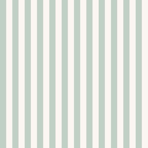 Cabana Stripe, (medium) sage green and almost white