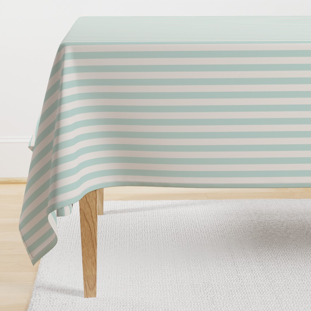 Cabana Stripe, (medium) aqua turquoise and almost white