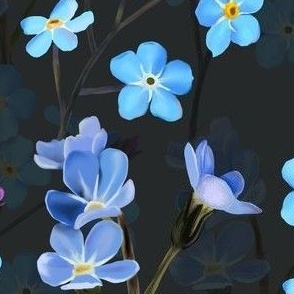 [Medium] Forget-me-not Blue Wild Field Flowers