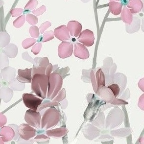 [Medium] Blossom Bloom Soft Pink Wild Field Flowers