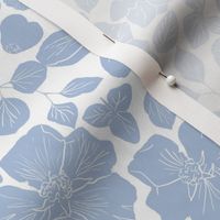 All Over Pressed Flower Silhouette - 8x8 Light Baby Blue