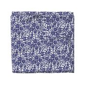 All Over Pressed Flower Silhouette - 8x8 Royal Purple Blue