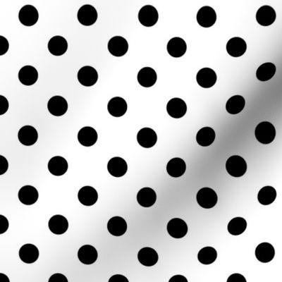 Smaller Classic Mouse Dots Black on White