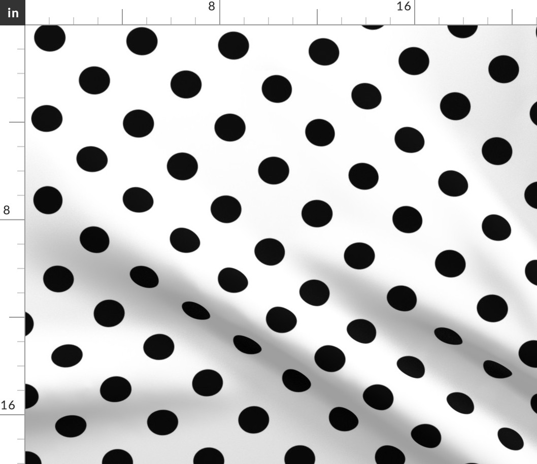 Bigger Classic Mouse Dots Black on White