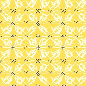 Lemon Zest Florals - Cheerful Botanical Fabric Design